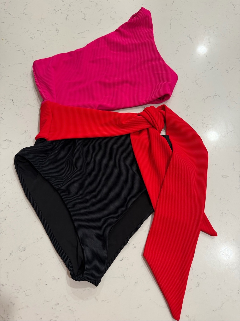 Beach Riot  One-Piece Swimsuit in Hot Pink, Red & Black